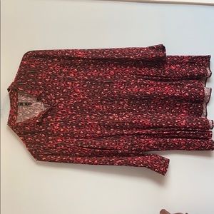 Red Leopard Zara Drop Waist dress